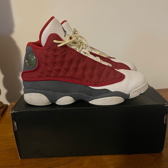 Jordan Red and Gray Sneakers